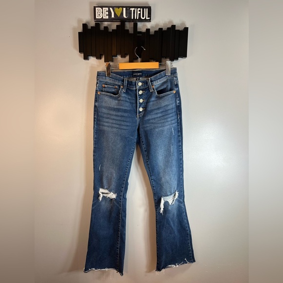 Lucky Brand Sweet Exposed Button Bootcut Jeans Size 8/29R - Picture 2 of 13